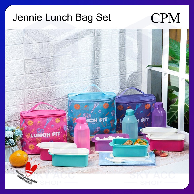 Jual Lunch Fit Set Kotak Bekal Makan | Jennie Lunch Bag Set | Tas ...