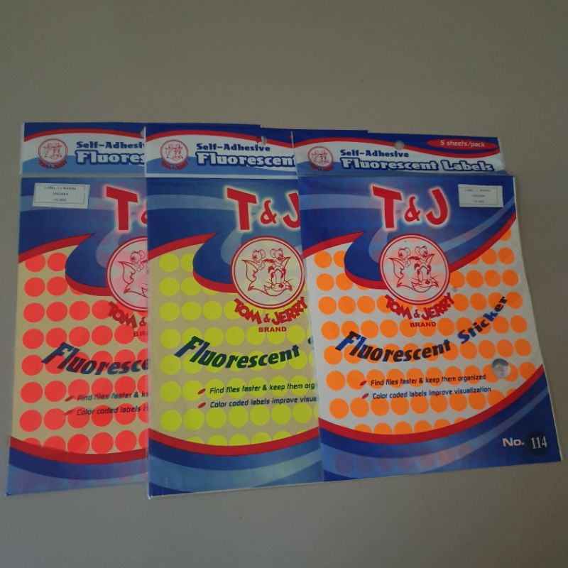 Jual Label Sticker bulat Tom & jerry TJ no 114 1pack isi 5 lembar ...