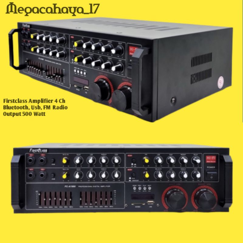 Jual Power Audio Amplifier Bluetooth 4 Chanel Firstclass Power Mixer