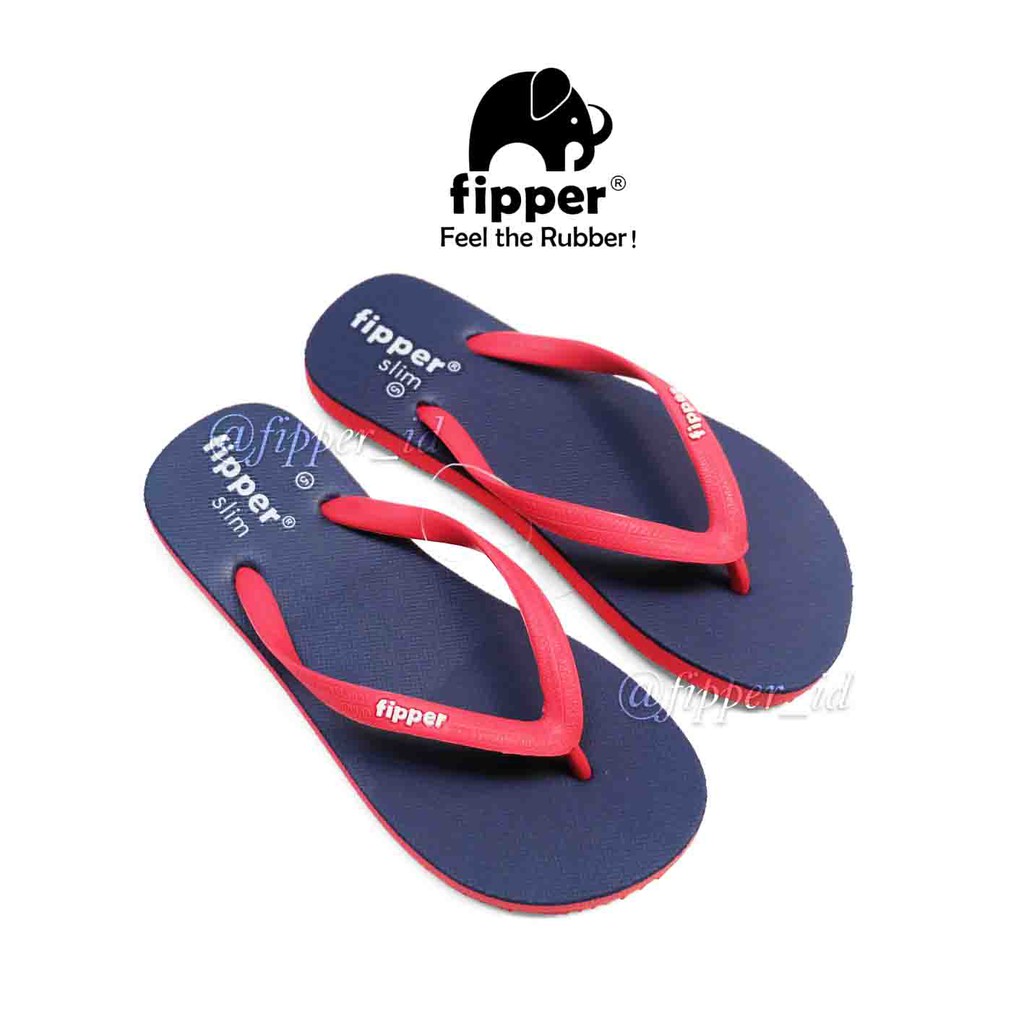 Jual Sandal Fipper Slim Original For Woman Ladies Navy Red Shopee Indonesia