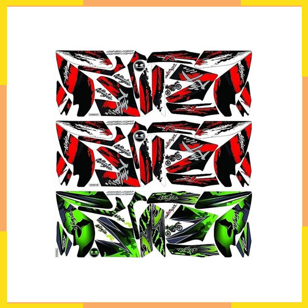 Jual Stiker Ninja R Variasi Kawasaki Striping Motor decal motor full