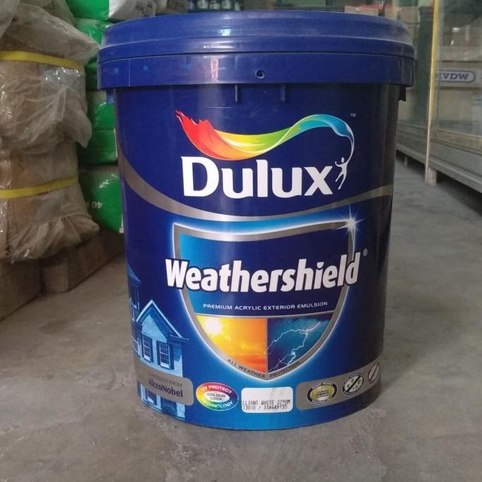 Jual Cat Tembok Dulux Weathershield 20 Liter Brilliant White Shopee