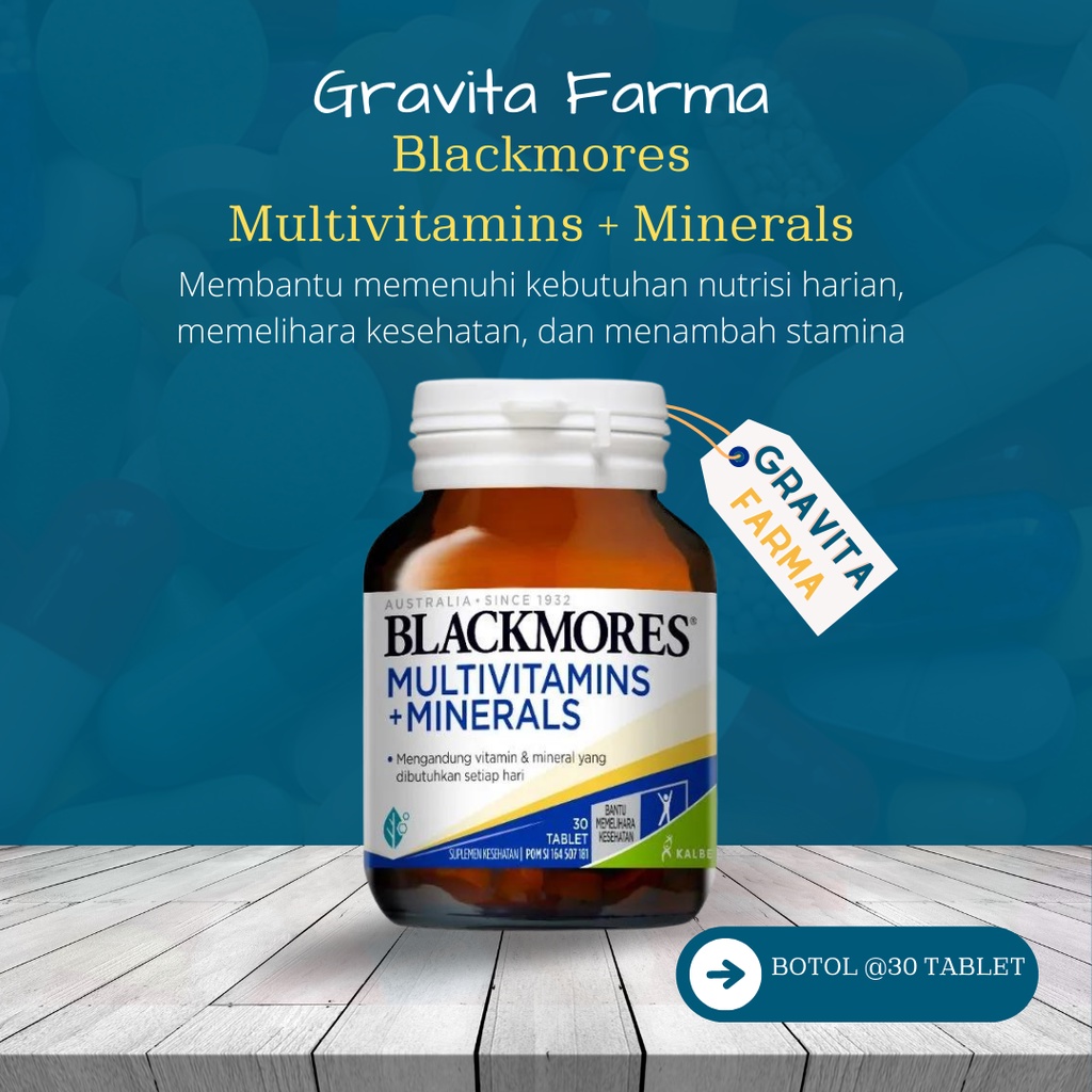 Jual Blackmores Multivitamin dan Mineral 30 tablet Shopee Indonesia