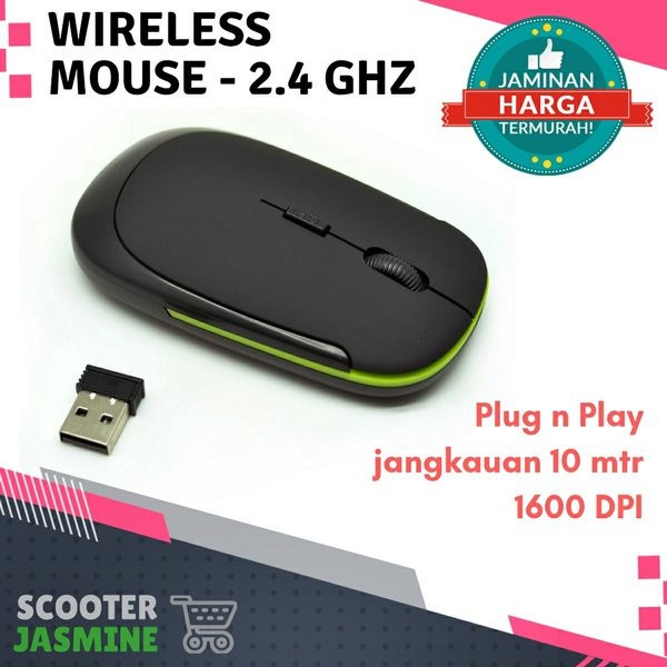 Jual Mouse Wireless Optical Mouse Tanpa Kabel 2.4G | Shopee Indonesia