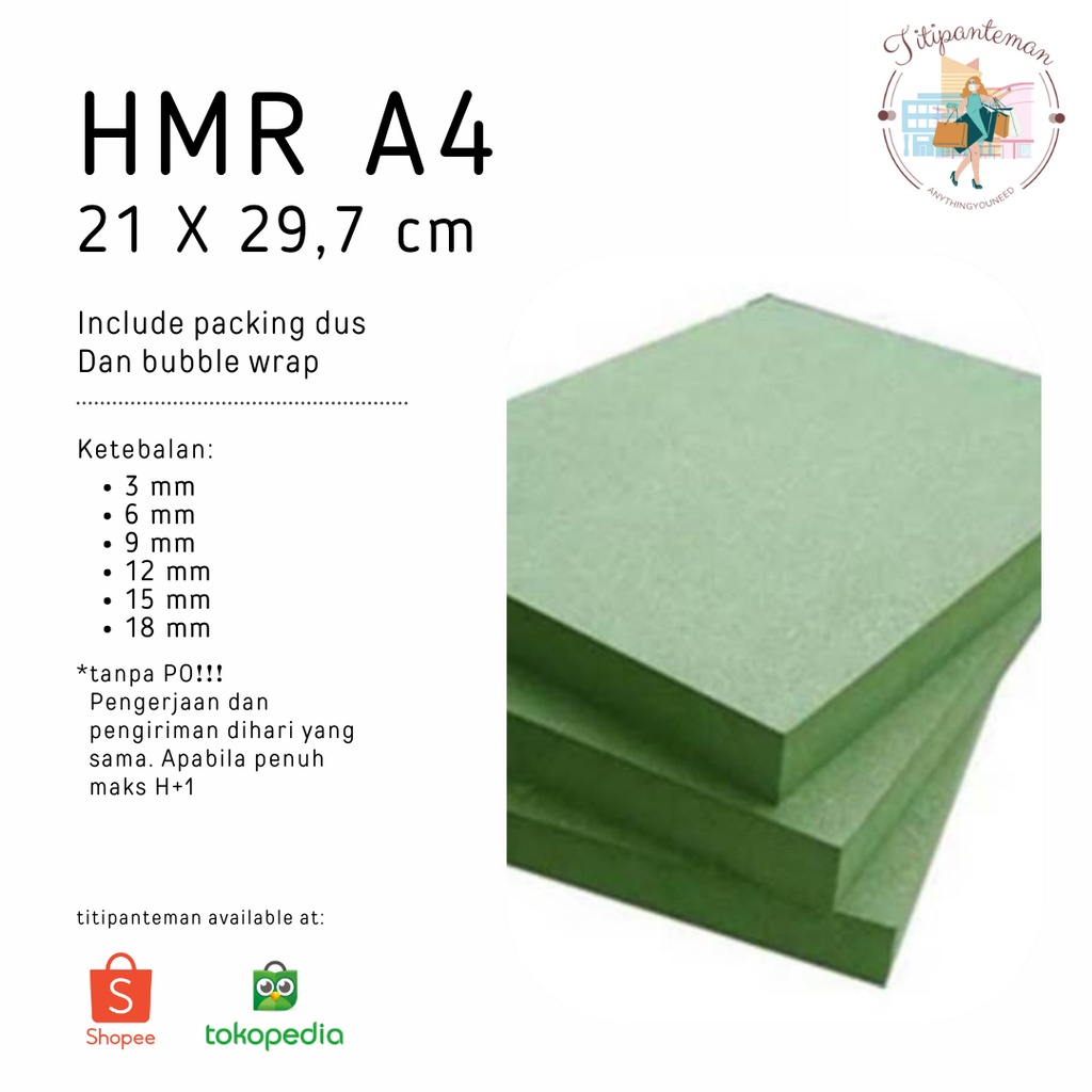 Jual Triplek Multiplek Plywood Mdf Board Mdf Hmr Hijau Mm Mm A X Cm Per