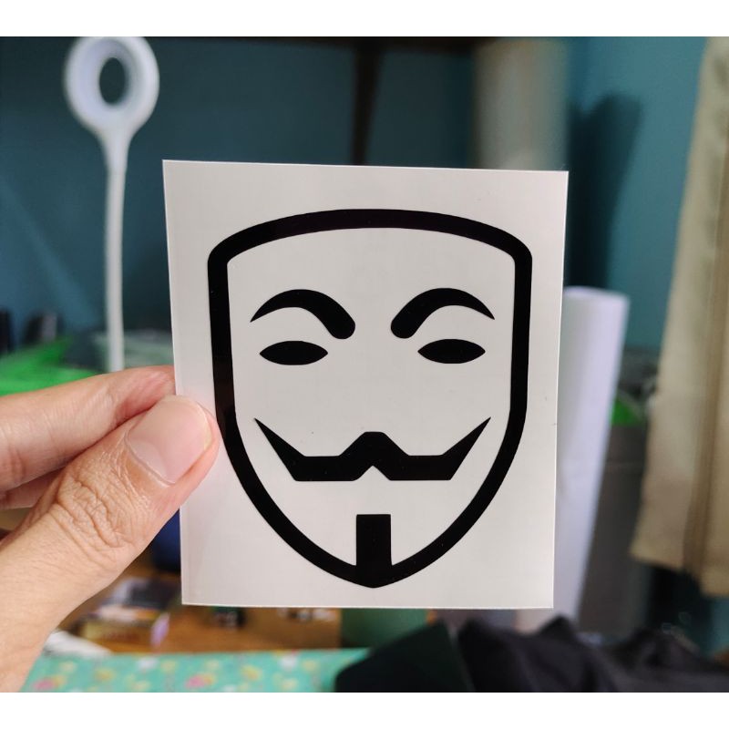 Jual stiker anonymous custom cutting stiker murah | Shopee Indonesia