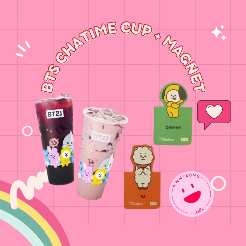 Jual Bt21 X Chatime Cup Magnet Shopee Indonesia 3557