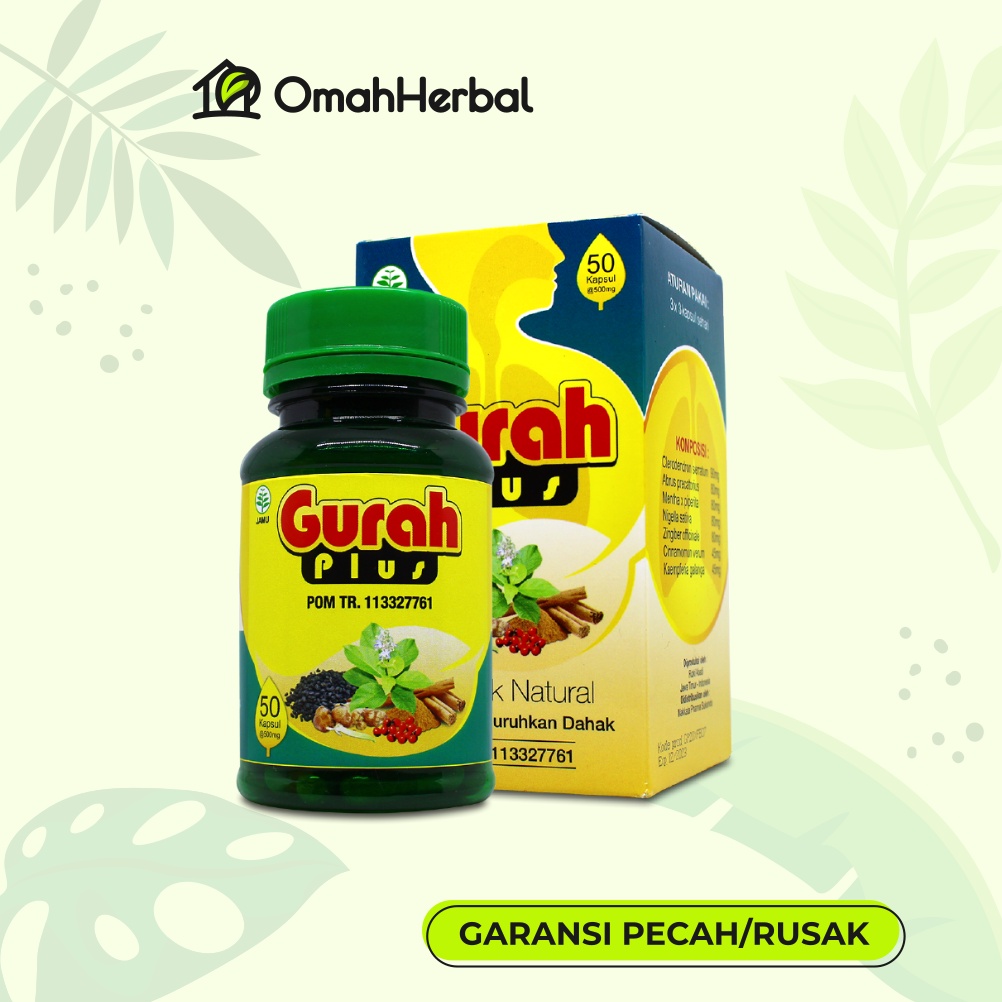 Jual Kapsul Gurah Plus Original Ekstra Herbal Pernapasan Gurah Obat Herbal Tradisional Batuk 0281