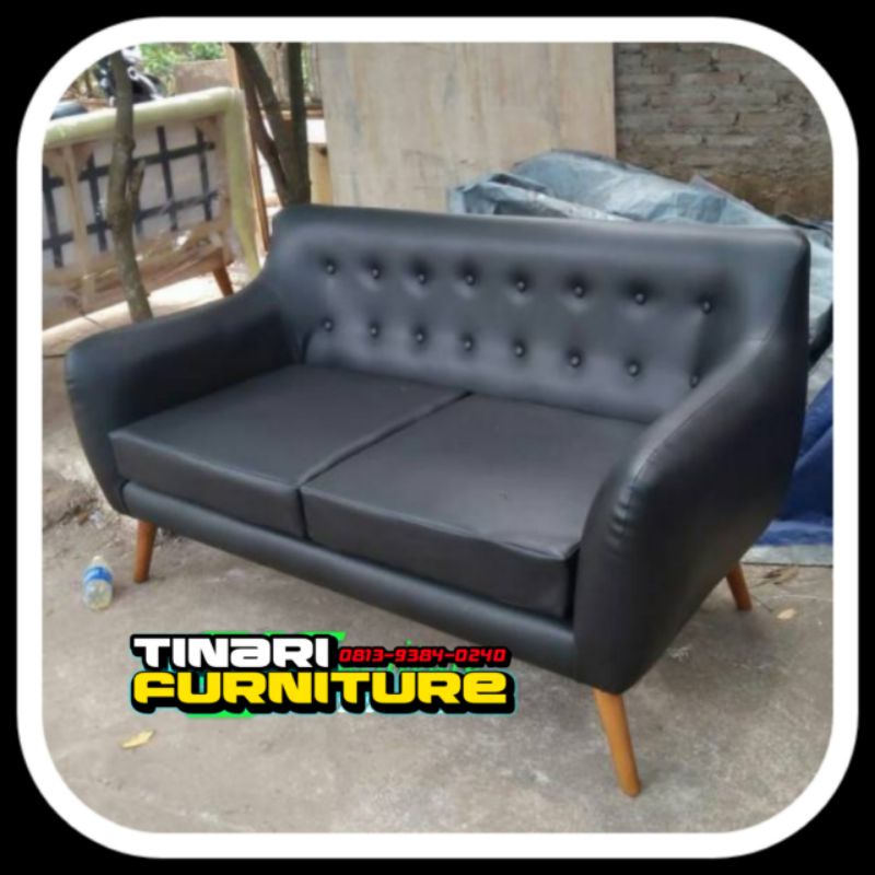 Jual sofa retro 3 seater minimalis jati jok oscar Shopee Indonesia