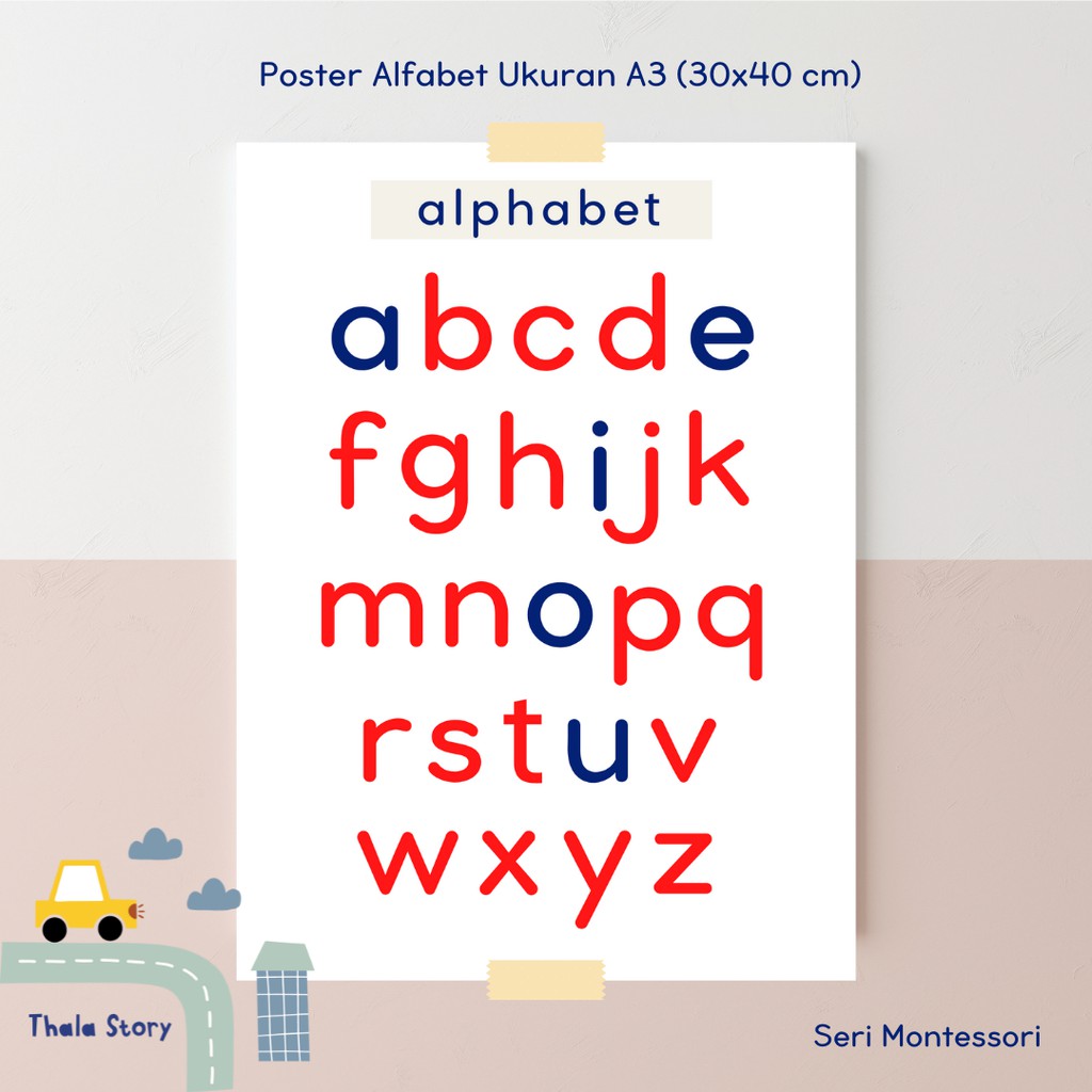 Jual Poster Edukasi - Alfabet - Lembaran | Shopee Indonesia