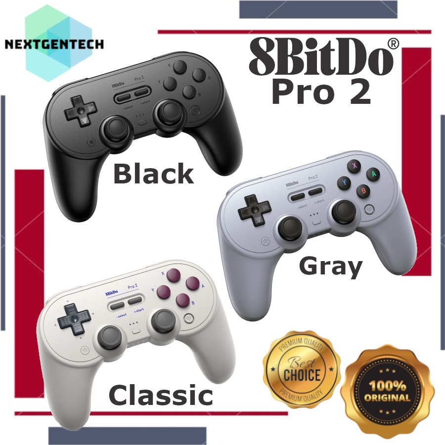 Jual 8bitdo Pro 2 Wireless Gamepad Bluetooth Controller Switch PC ...