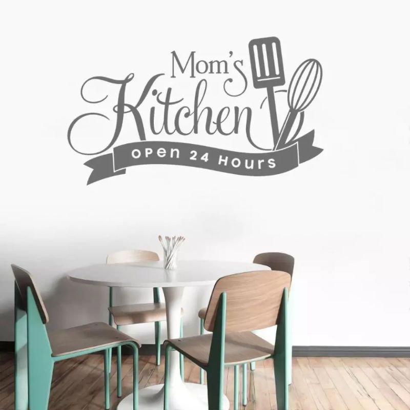 Jual WALL STICKER QUOTE MOTIVASI MOM'S KITCHEN STIKER DEKORASI DINDING ...