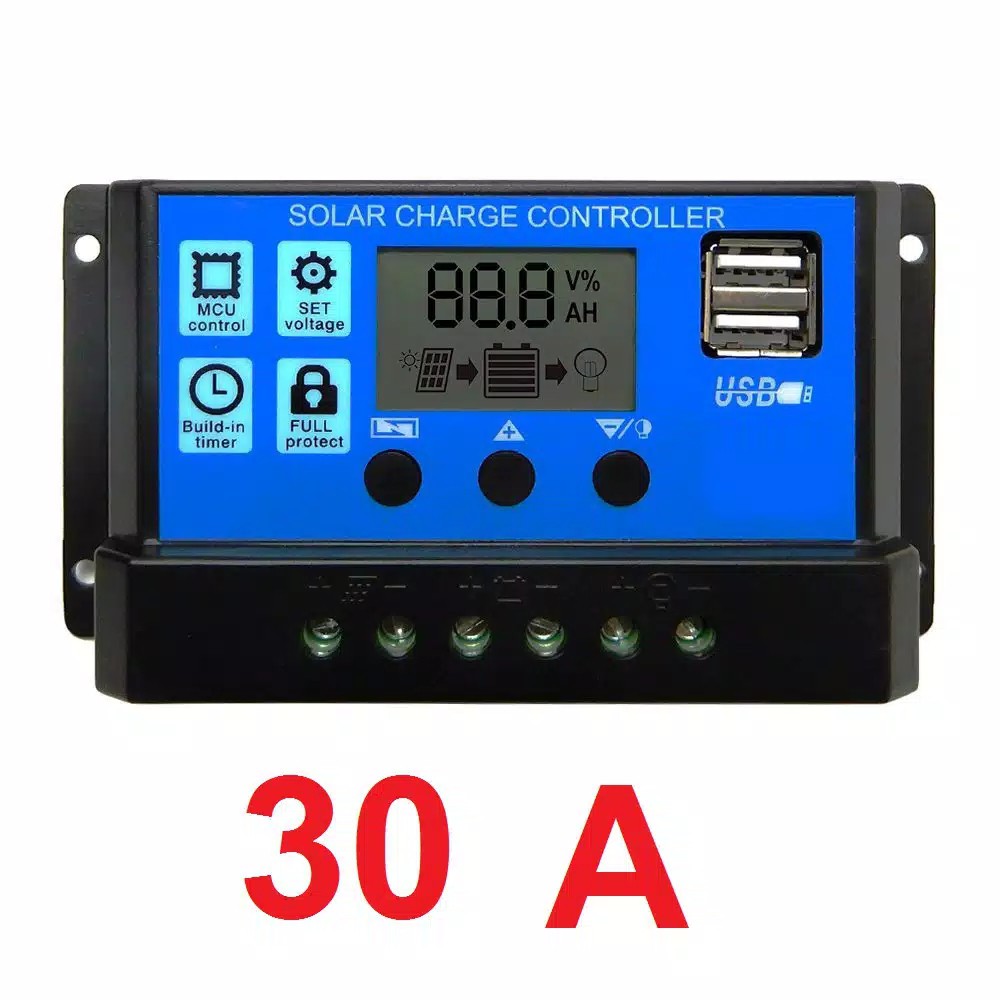 Jual solar charger Controller LCD LED Display Solar cell PWM 12V/24V ...