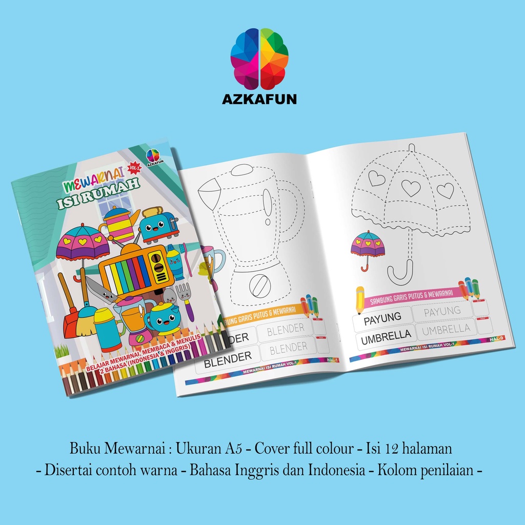 Jual BUKU MEWARNAI VOL 1 Full Colour - Buku Mewarnai Anak | Shopee ...