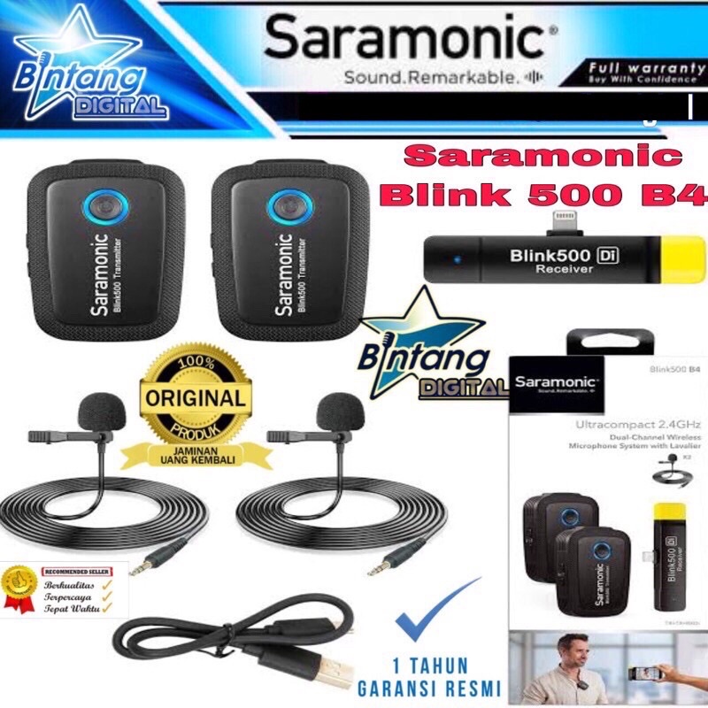 Jual Saramonic Blink 500 B4 Microphone Wireless For Iphone Ipad ...