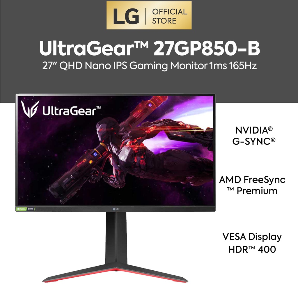 Jual LG UltraGear™ 27GP850-B 27" QHD Nano IPS Gaming Monitor 1ms 165Hz ...