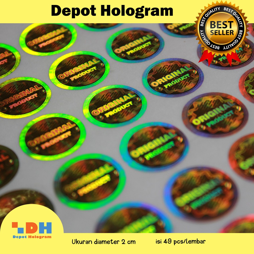 Jual Stiker Hologram 3D Original Product Classic Uk.d. 2 Cm - Segel ...