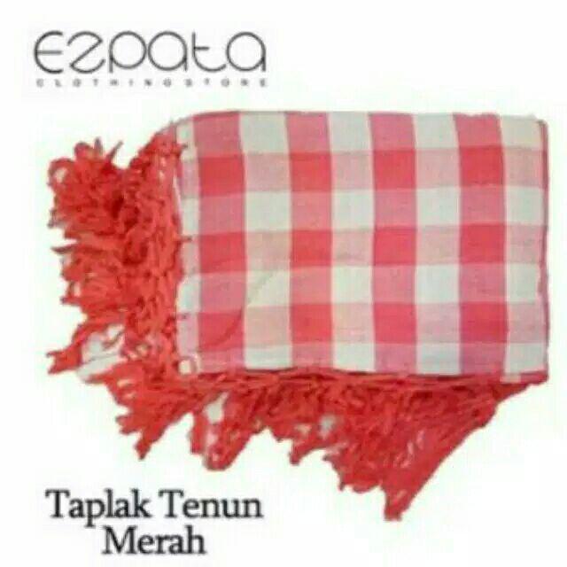 Jual Taplak Meja Makan Persegi Ezpata Kain Tenun Motif Kotak Kotak