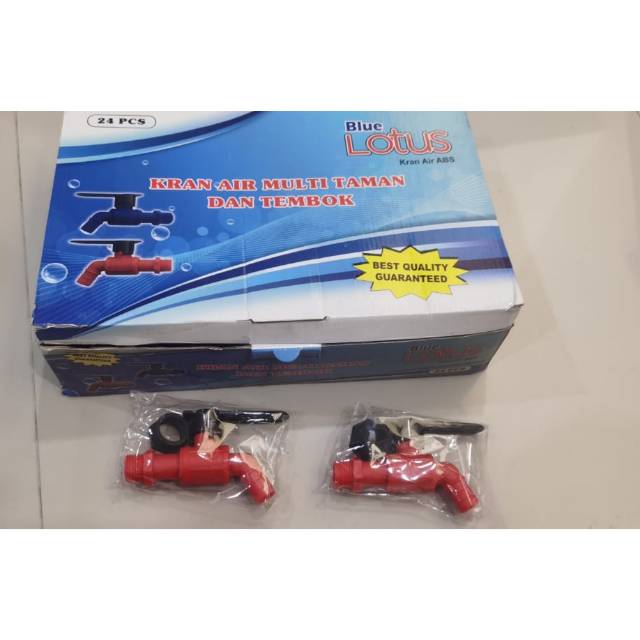 Jual Kran air tembok pvc 1/2" 3/4" LOTUS / keran plastik tebal overloop ...
