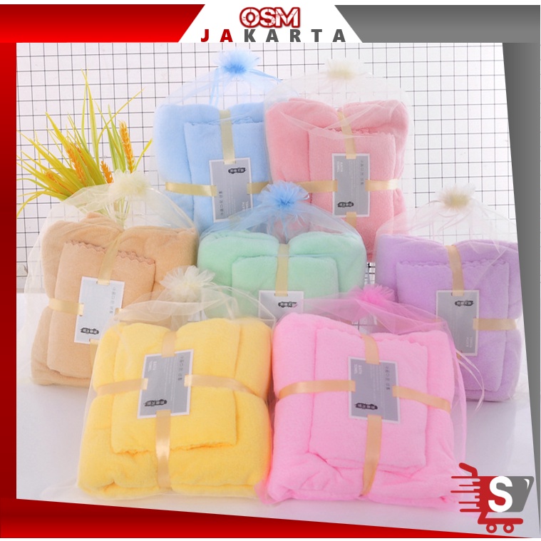 Jual DIJUAL MURAH H5341 Handuk 2 in 1 Dewasa / Handuk Badan dan Wajah ...