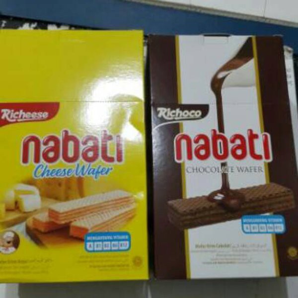 Jual RICHEESE / RICHOCO NABATI CHEESE / CHOCOLATE WAFER box isi 20 ...