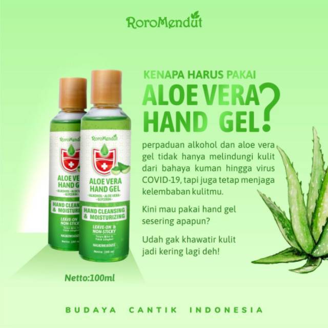 Jual Aloe Vera Hand Gel (handsanitizer) 