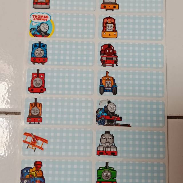 Jual Stiker Label Nama Waterproof Thomas & Friends | Shopee Indonesia