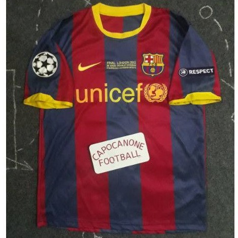 Jual JERSEY BARCELONA 2010 2011 RETRO BARCA 10 11 FINAL L0NDON | Shopee ...