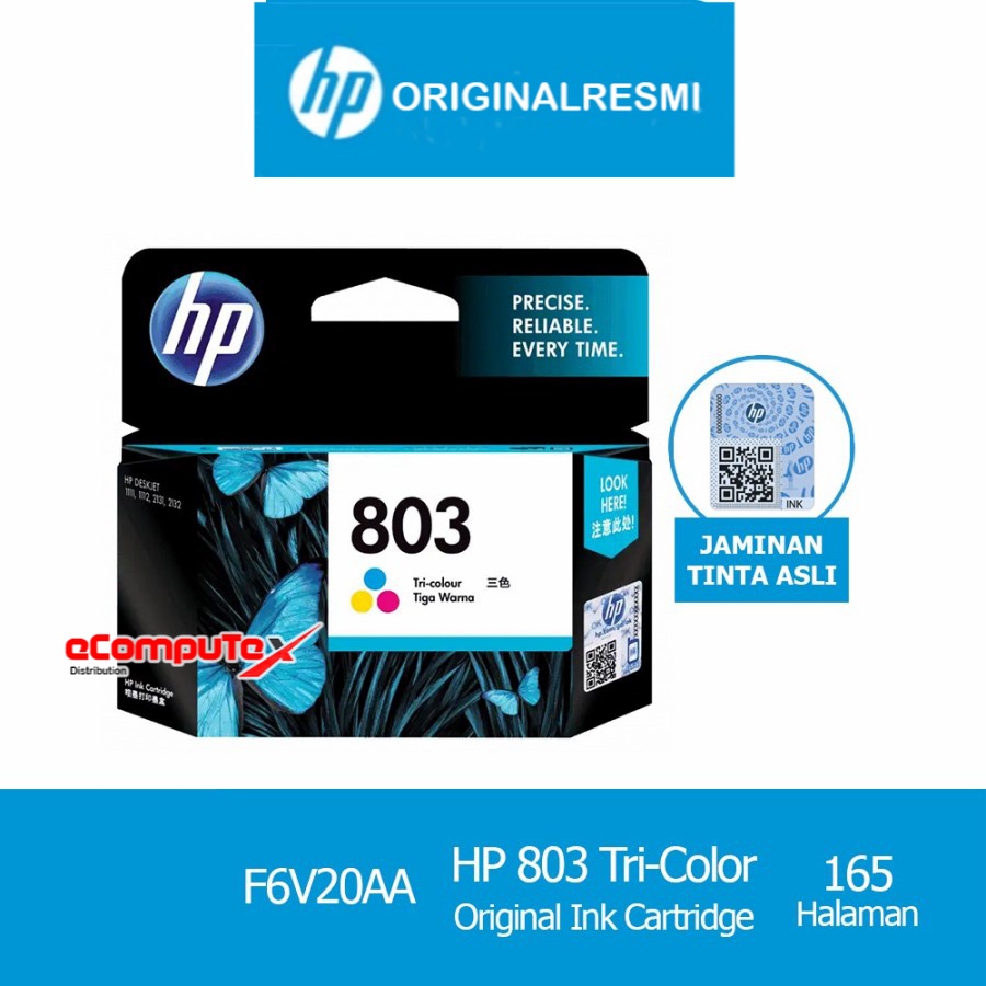 Jual CARTRIDGE HP 803 COLOR (RESMI) Shopee Indonesia