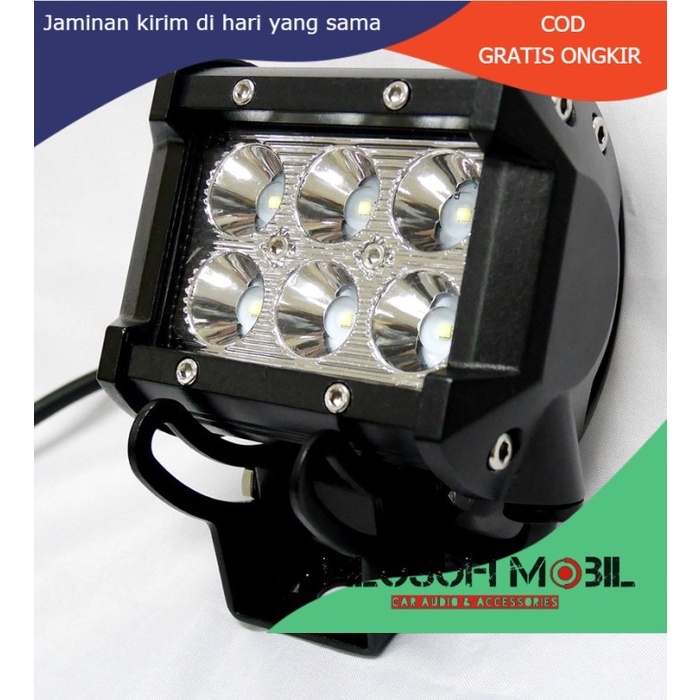 Jual LAMPU SOROT MOBIL - MOTOR - FOGLAMP 6 LED - 18W - TF-6L18 - FM ...