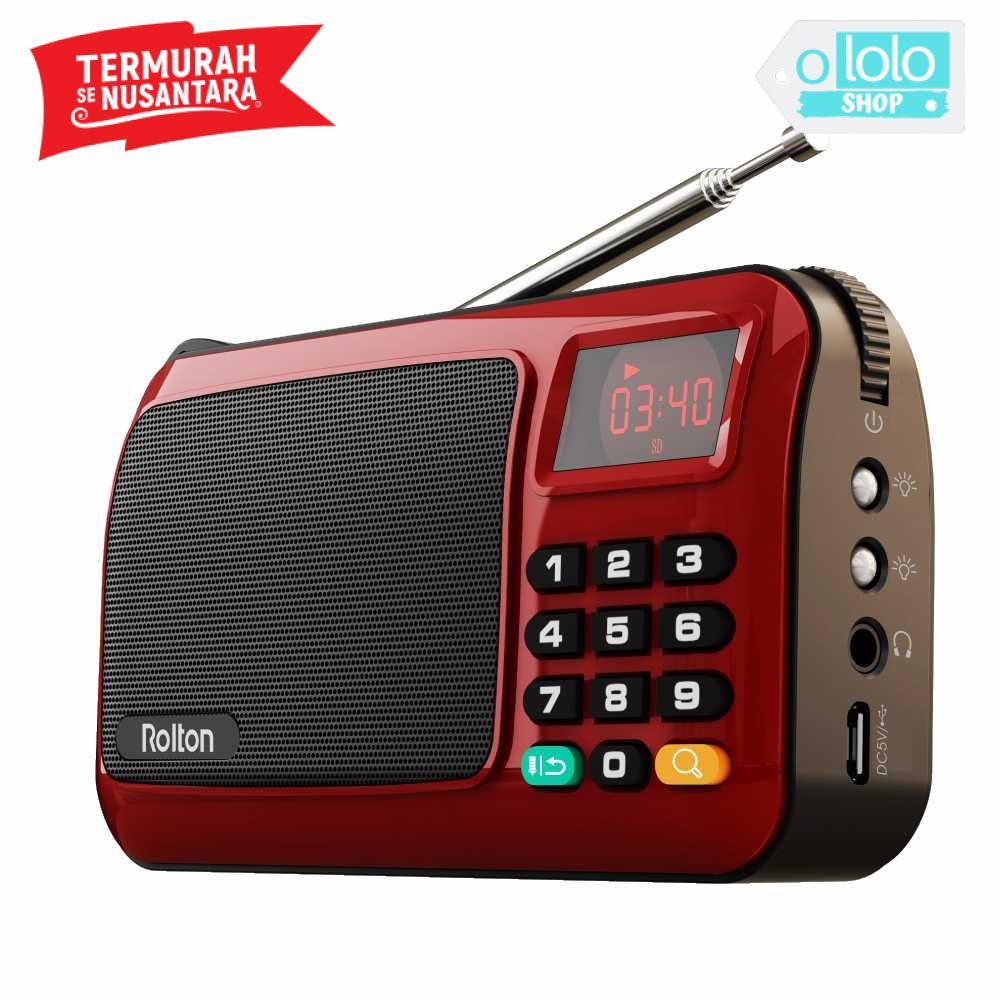 Jual ROLTON W405 PORTABLE FM RADIO PLAYER TF CARD - W405 | Shopee Indonesia