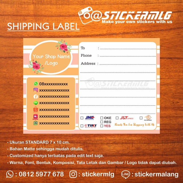 Jual Sticker Pengiriman 017 | Shopee Indonesia