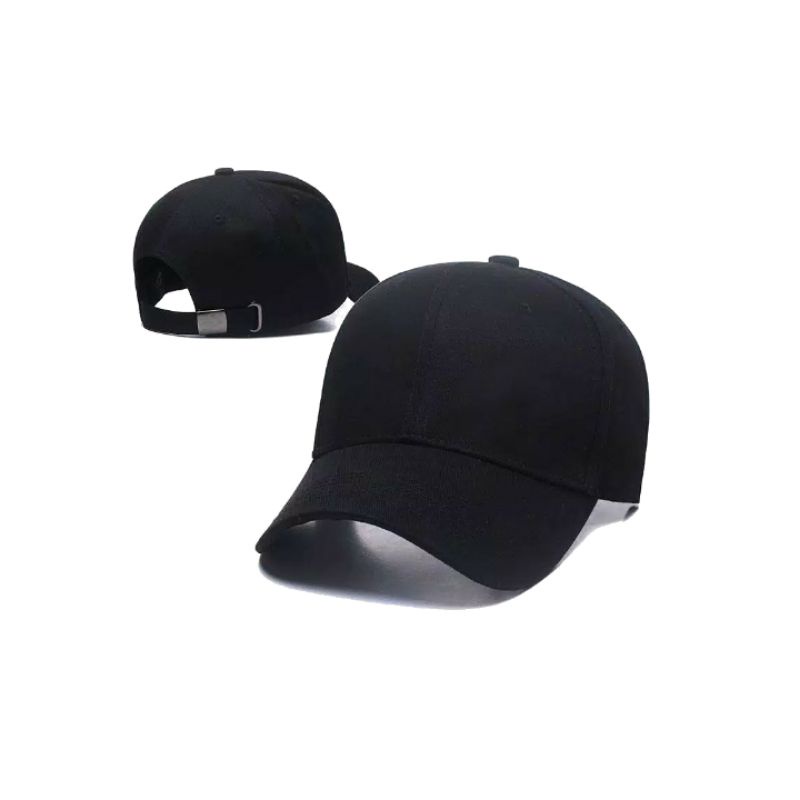 Jual Topi baseball polos hitam bahan raffel denim cakop besi lingkar ...