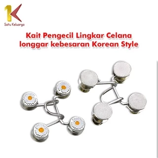 Satu Keluarga Kancing Jeans  P145 P146 Kait Pengecil Lingkar Celana longgar kebesaran Korean Style Serbaguna / Waist Button Adjustable Daisy Lepas Pasang