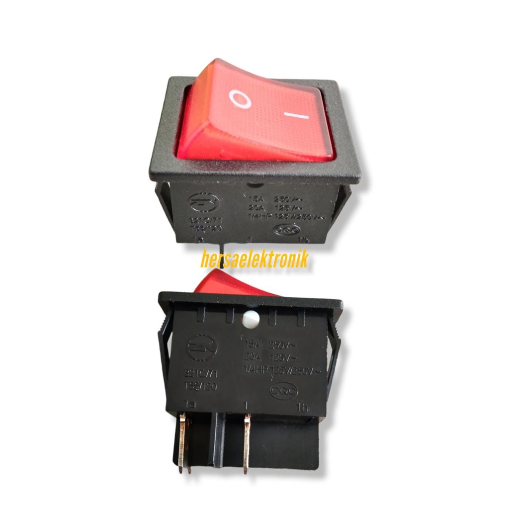 Jual saklar on off kotak besar 20a switch 4 kaki warna merah | Shopee ...