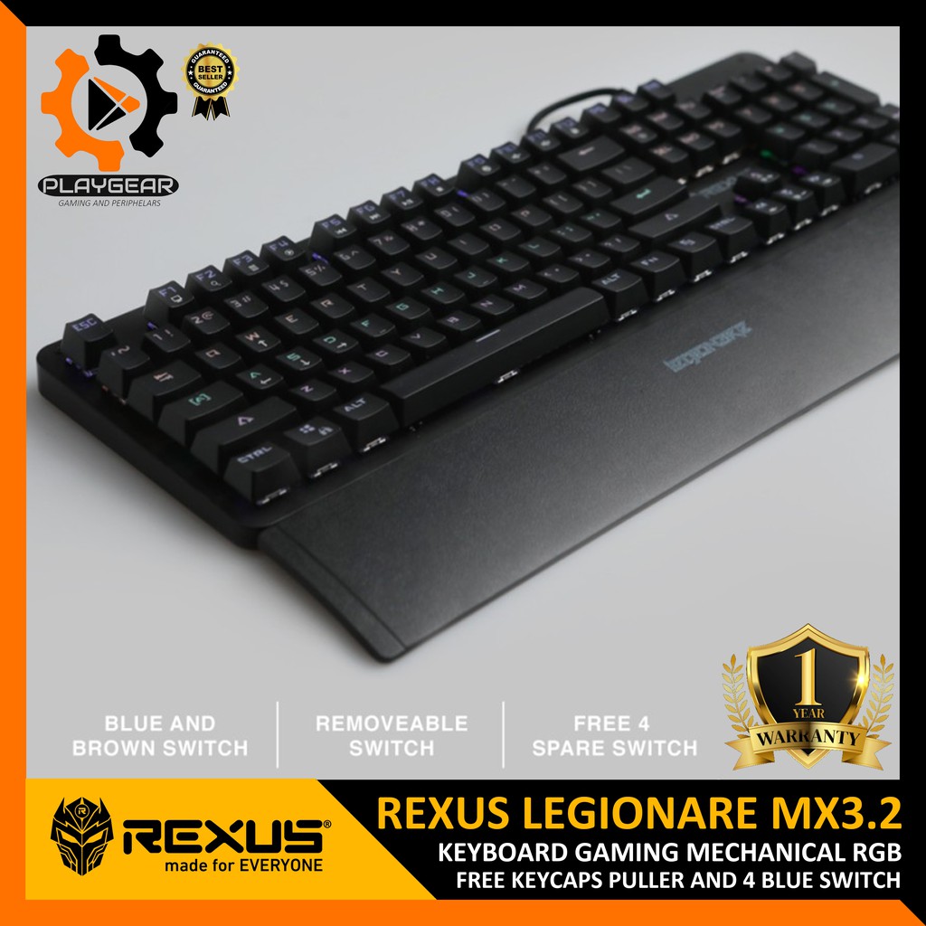 Jual REXUS KEYBOARD MECHANICAL GAMING LEGIONARE MX3.2 RGB | Shopee ...