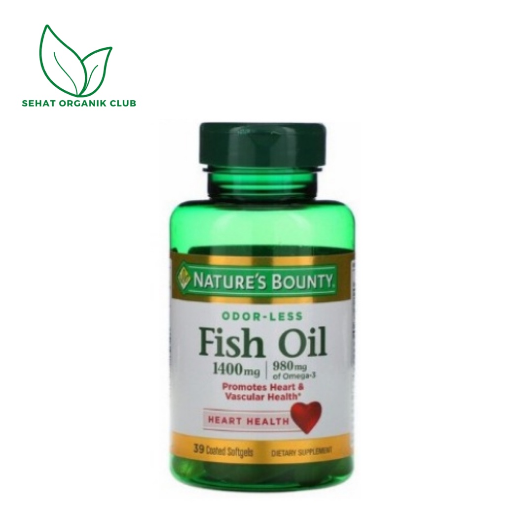 Jual Nature's Bounty Fish Oil 2400 mg 90 coated Softgels ; Fish Oil ...
