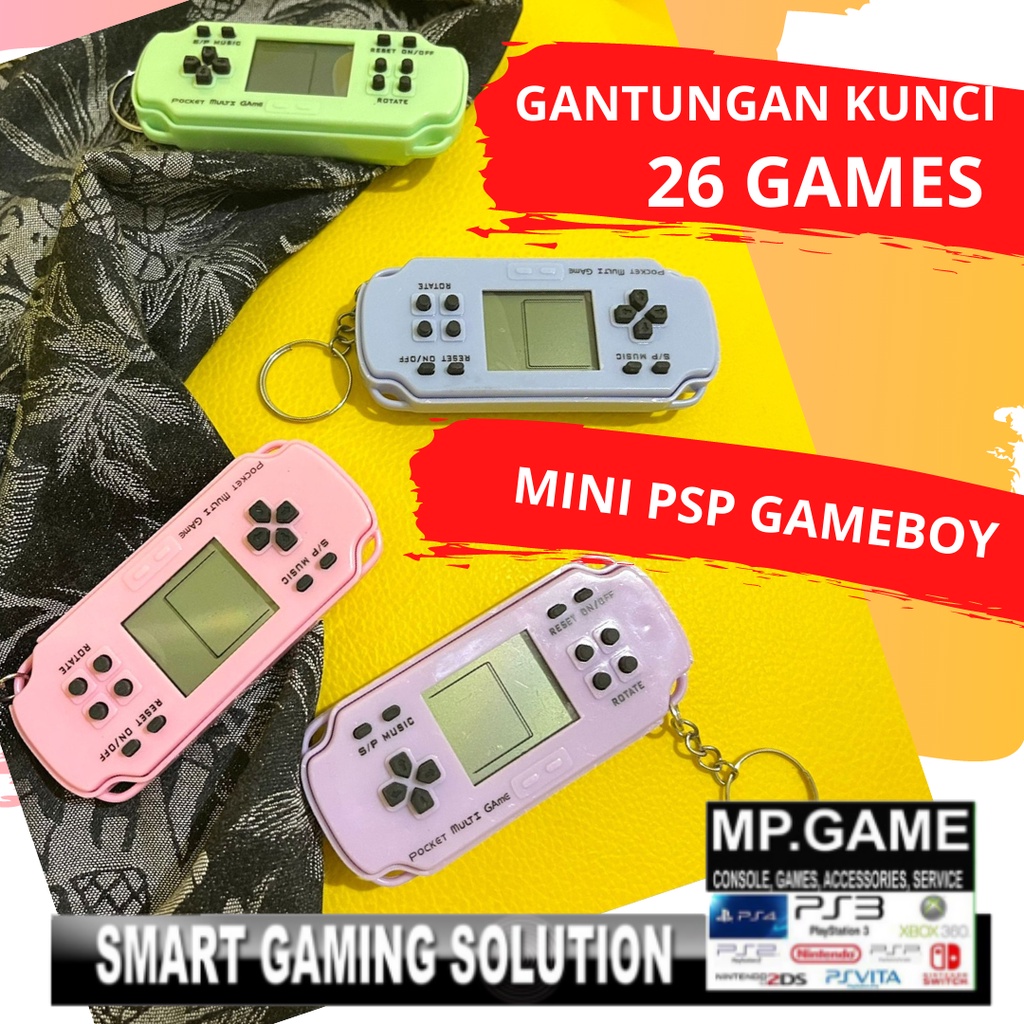 MINI PSP PORTABLE 26 GAMES GANTUNGAN KUNCI