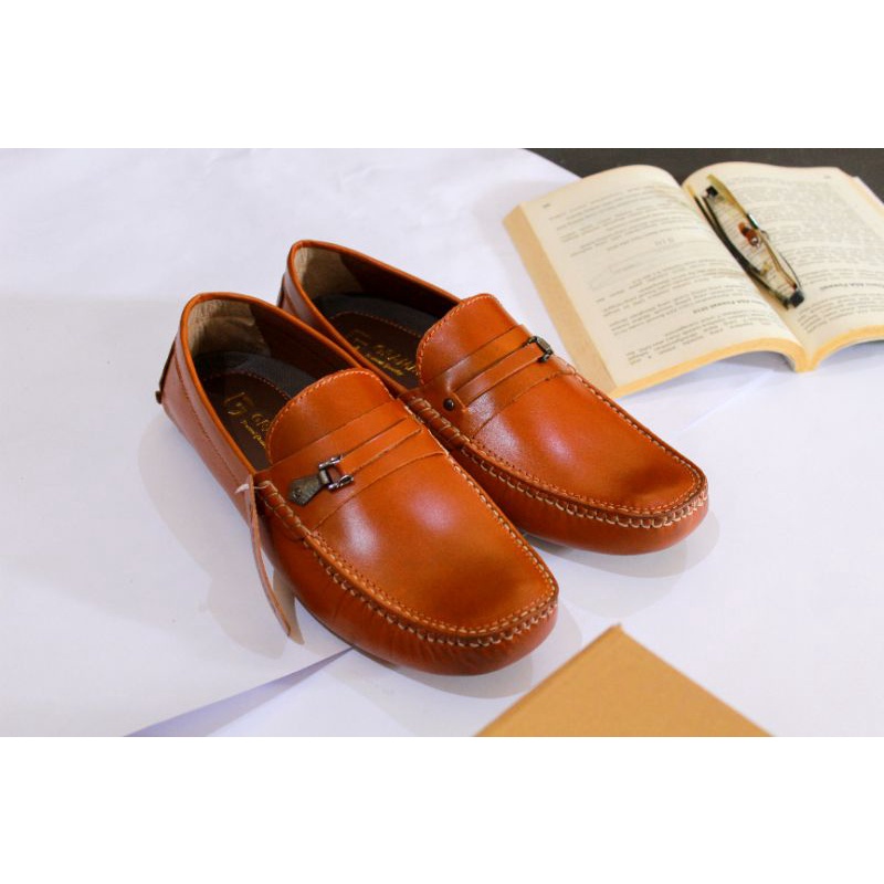 Jual Sepatu Loafers Pria Kulit Asli Sol Tanam Sepatu Kasual Moccasin