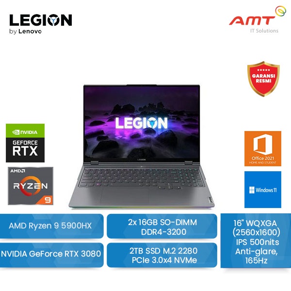 Jual LENOVO Legion 7 16ACHg6 AMD Ryzen9 5900HX 32GB RTX 3080 2TB SSD ...