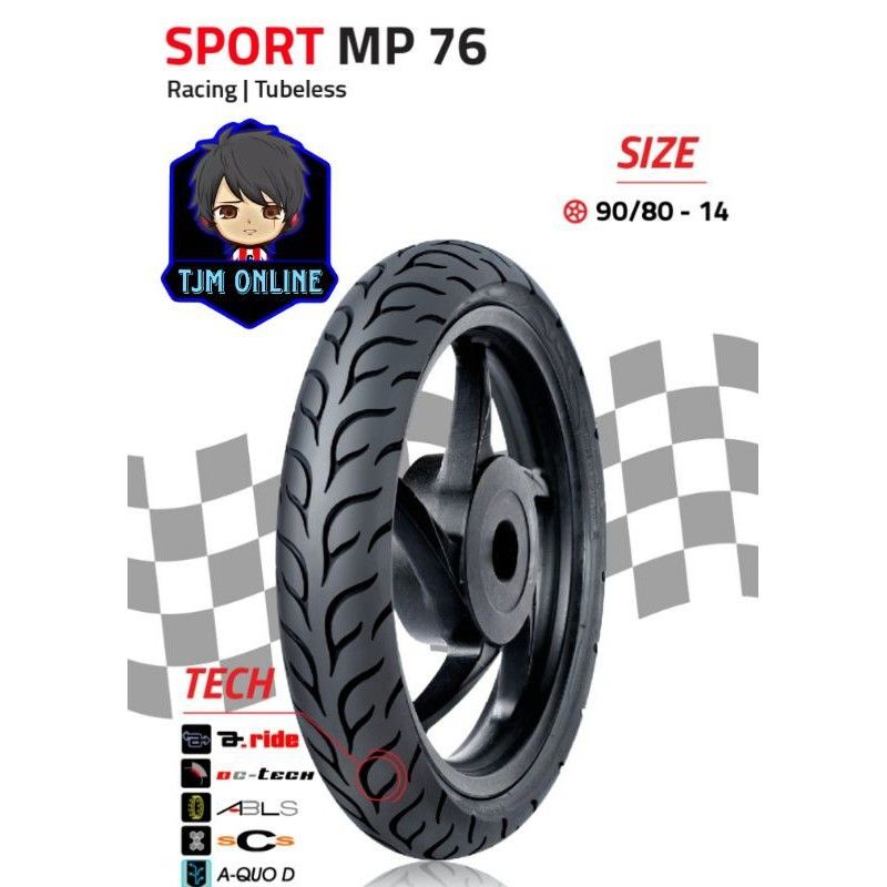 Jual BAN FDR SOFT COMPOUND 90/80 14 MP76 ROAD RACE | Shopee Indonesia