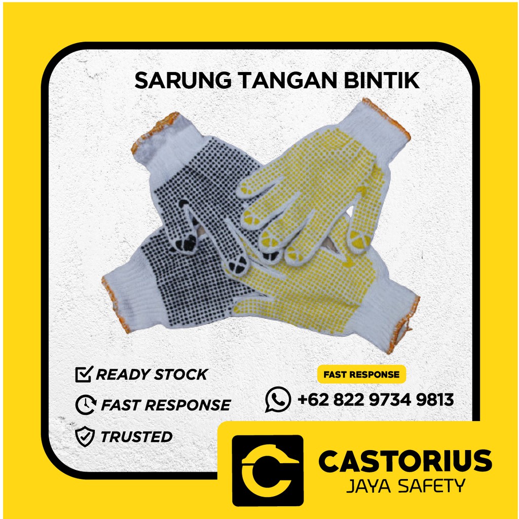 Jual SARUNG TANGAN KAIN BINTIK SARUNG TANGAN KUNING HITAM SARUNG TANGAN ...