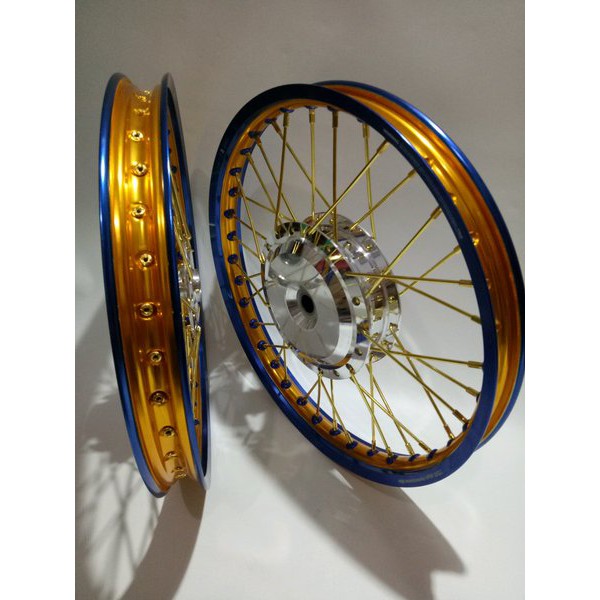 Jual Velg Sepaket Jari Jari Tromol Depan Belakang Tdr Two Tone Motor ...