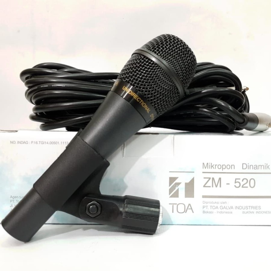 Jual Mic Dynamic TOA ZM-520 ZM520 TOA ZM 520 Mic Kabel Original ...