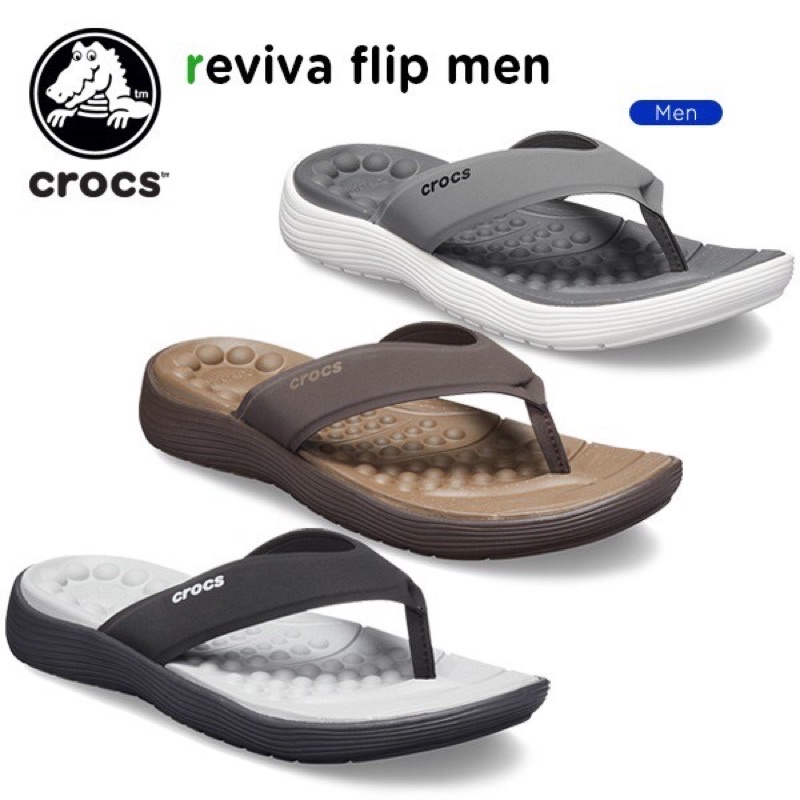 Mens crocs reviva deals flip