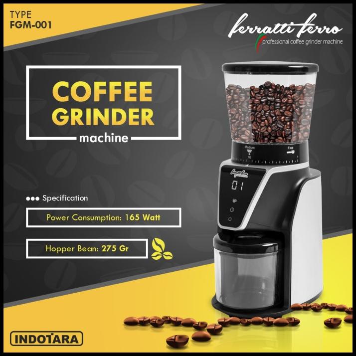 Jual Coffee Grinder Machine Alat Penggiling Kopi Ferratti Ferro Fgm-001 ...