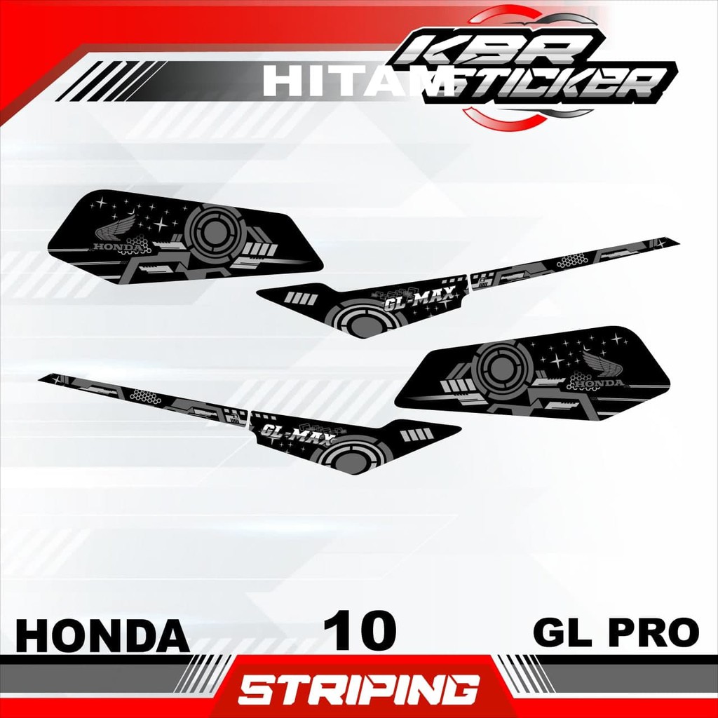 Jual gl pro (cod) stiker motor striping gl pro motor honda motor ...