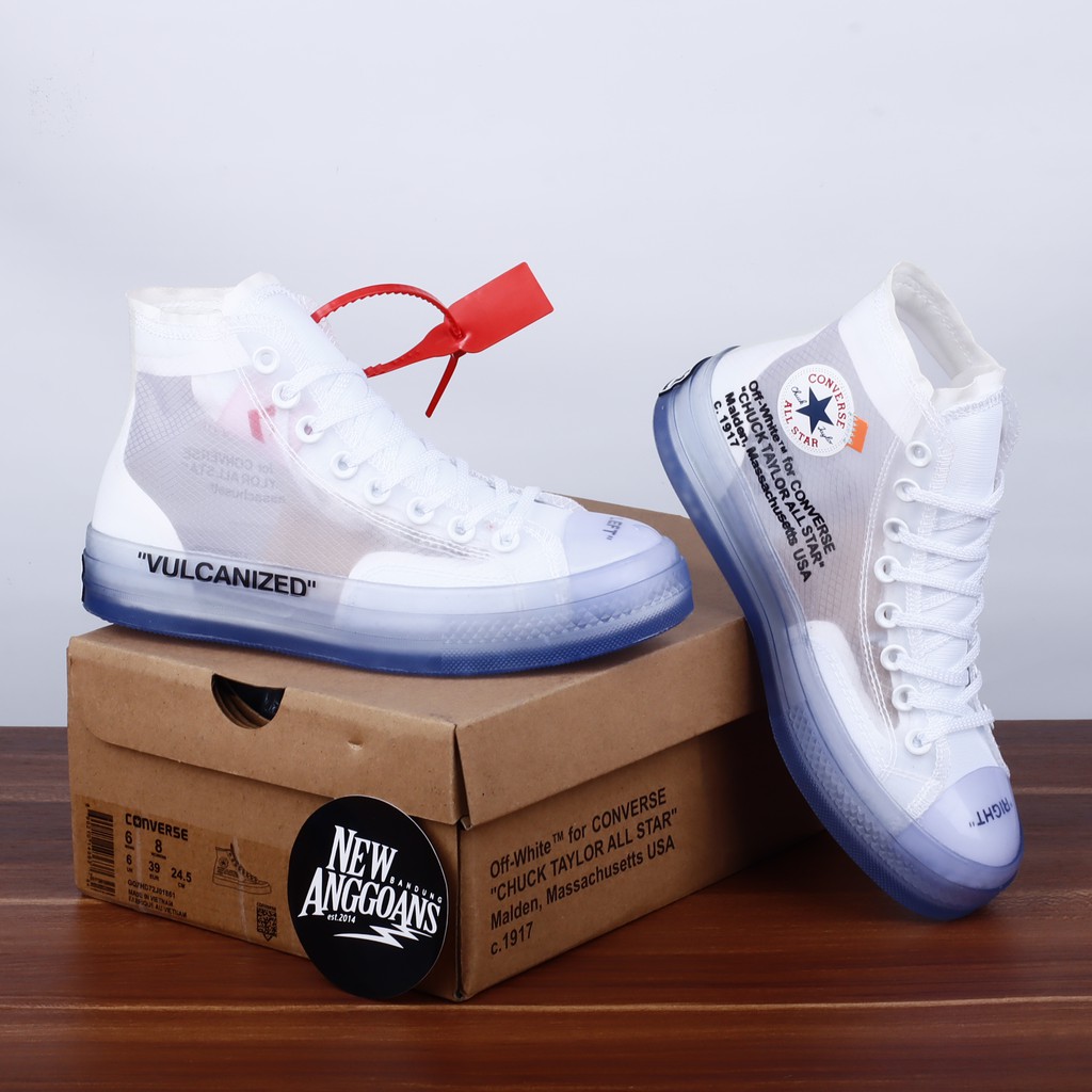 Converse transparente cheap off white