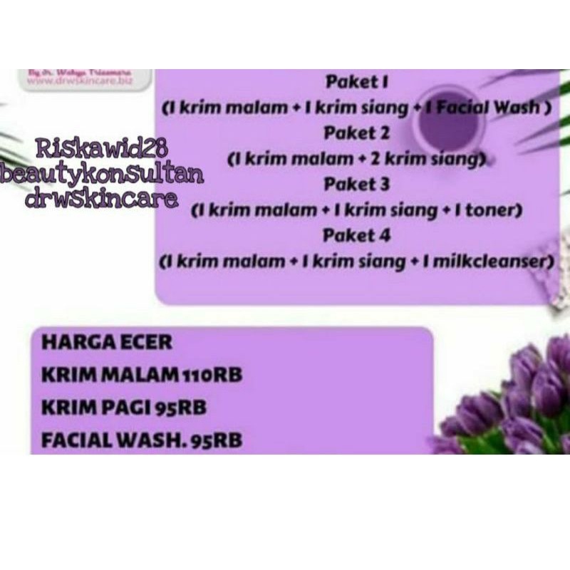 Harga Sepaket Drw Skincare