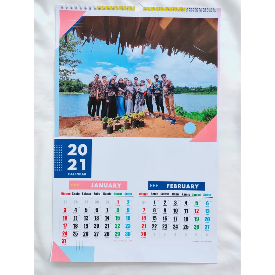 Jual KALENDER DINDING CUSTOM (12 Lembar/3 Lembar/2 Lembar/1 Lembar ...